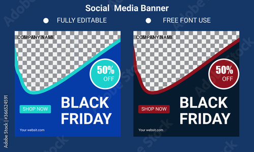 Product social media post banner template