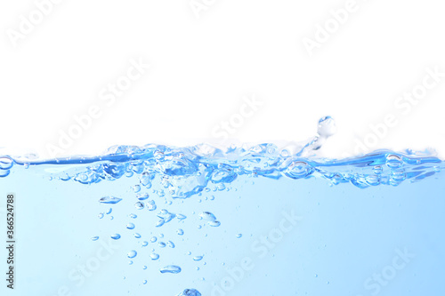 water splash and bubble on white background