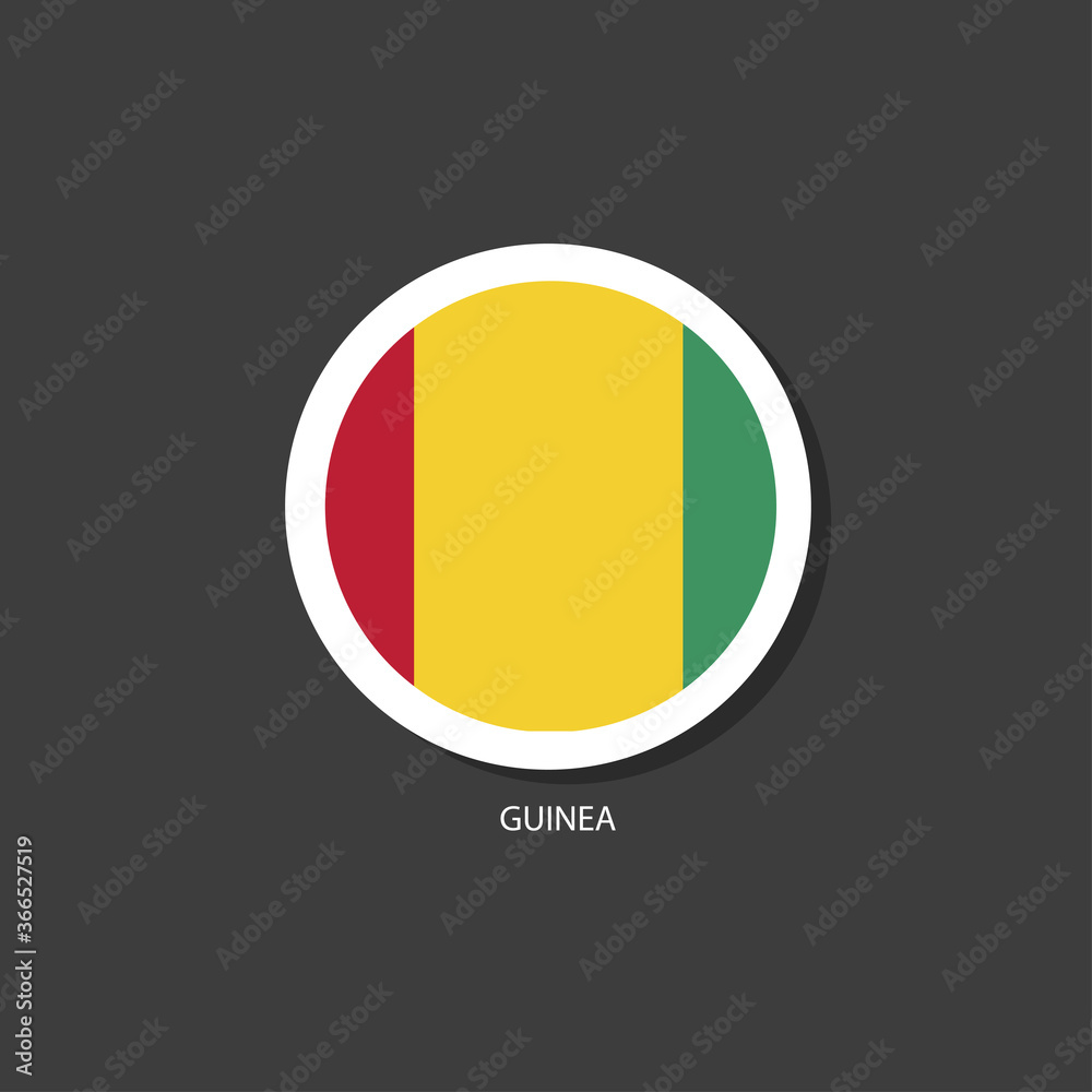 Guinea flag Vector circle with flags. Guinea flag Vector circle with flags.
