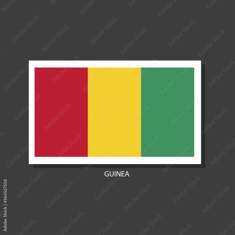 Fototapeta premium Guinea flag Vector Square Icon 