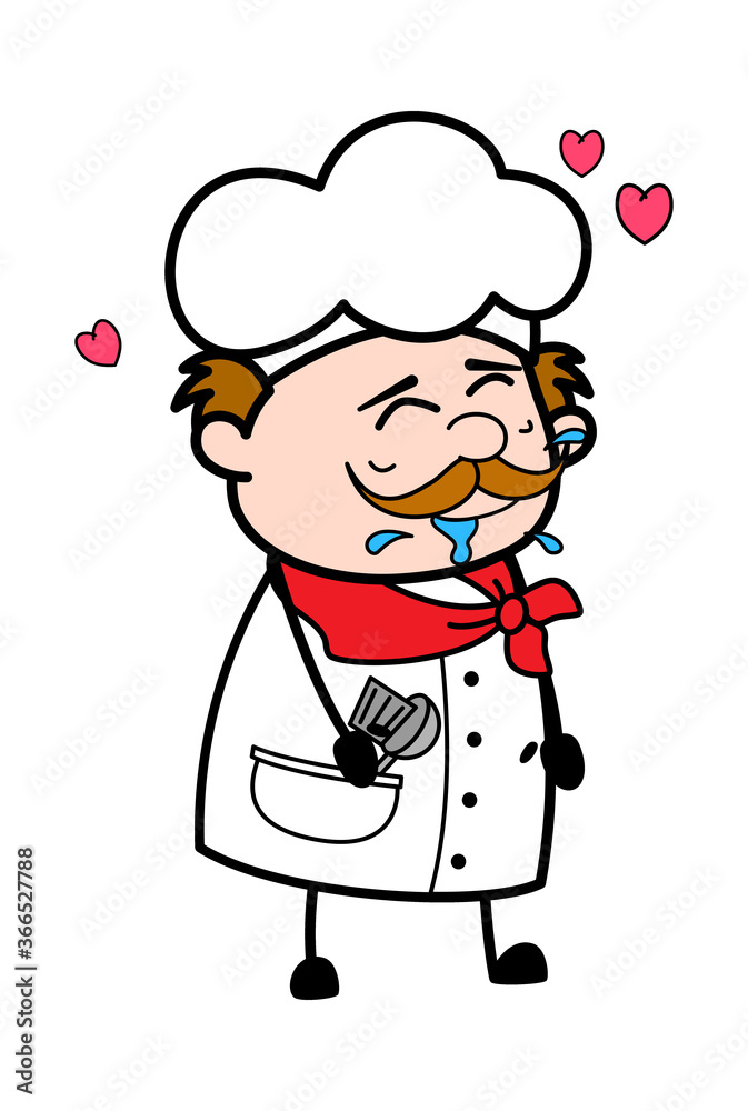 Businessman Cartoon Drooling in Love Businessman Cartoon Drooling in Love
