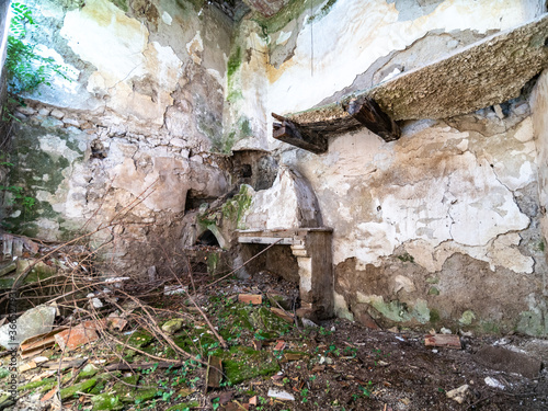 Ghost town of San Pietro Infine with his ruins, Caserta, Campania, Italy. The town was the site of The Battle of San Pietro in World War II and the subject of a documentary directed by John Huston photo