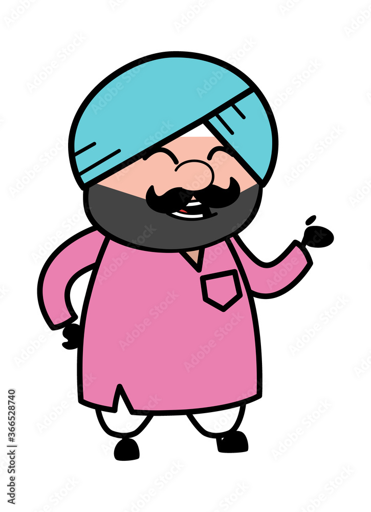 Cute Sardar Cartoon Arguing Cute Sardar Cartoon Arguing