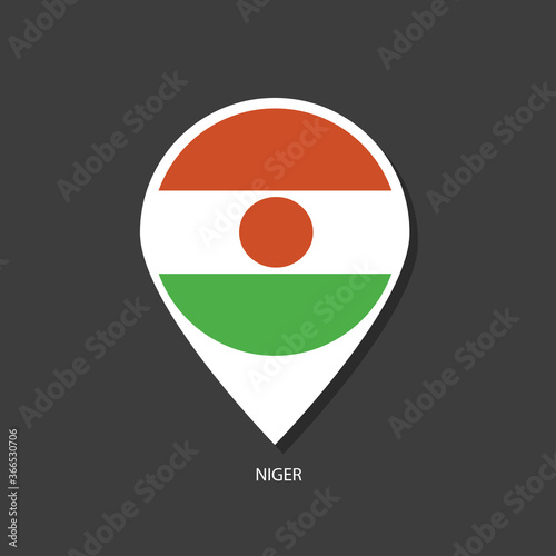 Niger flag Vector marker with flags. Free Download Niger flag Vector marker with flags. - GFXLoad