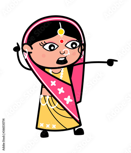 Blaming Indian Woman Cartoon