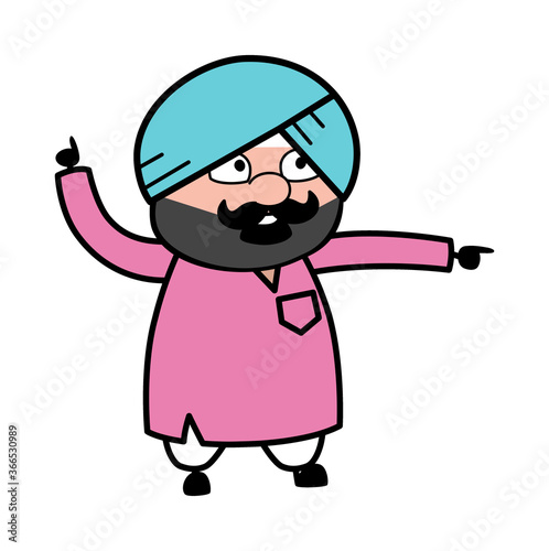 Blaming Cute Sardar Cartoon
