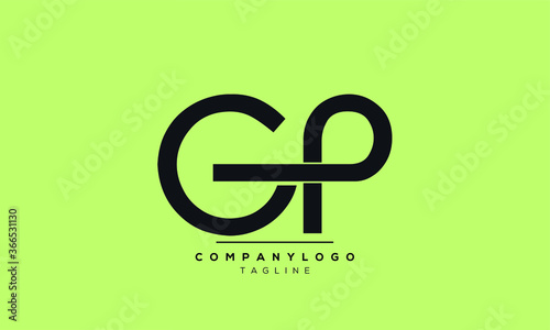 Alphabet letters Initials Monogram logo GP,PG,G and P