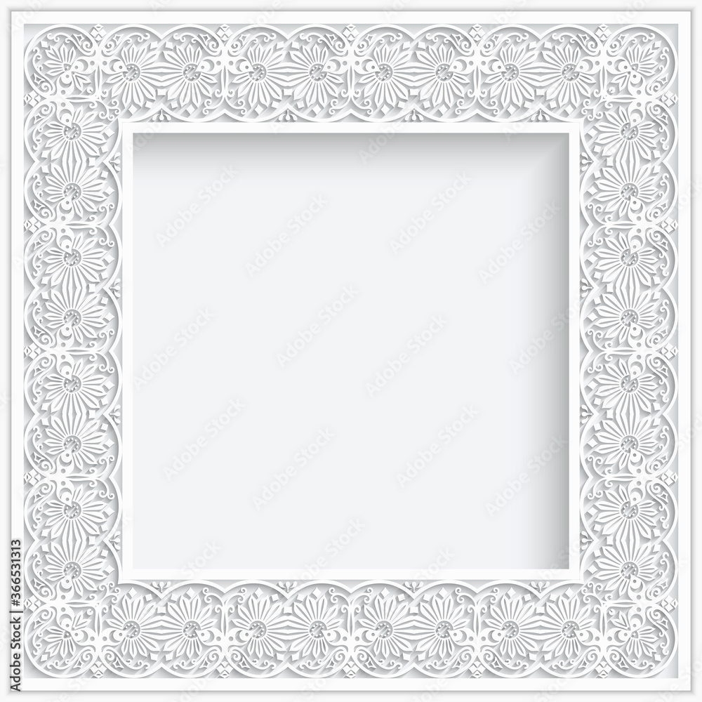 Vector abstract ornamental nature vintage frame