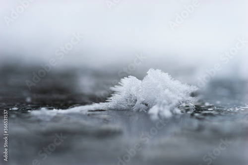ice crystals on frozen lake © Pink Badger