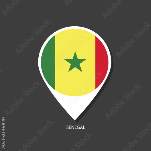 Free Download Senegal flag Vector marker with flags.	 - GFXLoad