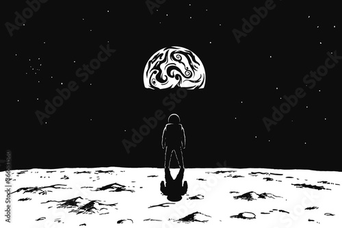 Astronaut looks to Earth