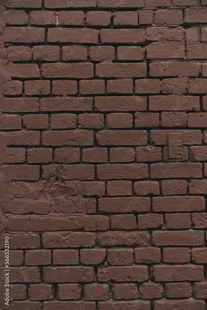 Obraz premium brick brown wall texture. background of a old brick house.