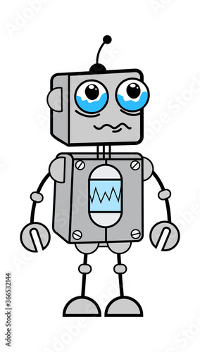 Cartoon Robot Crying