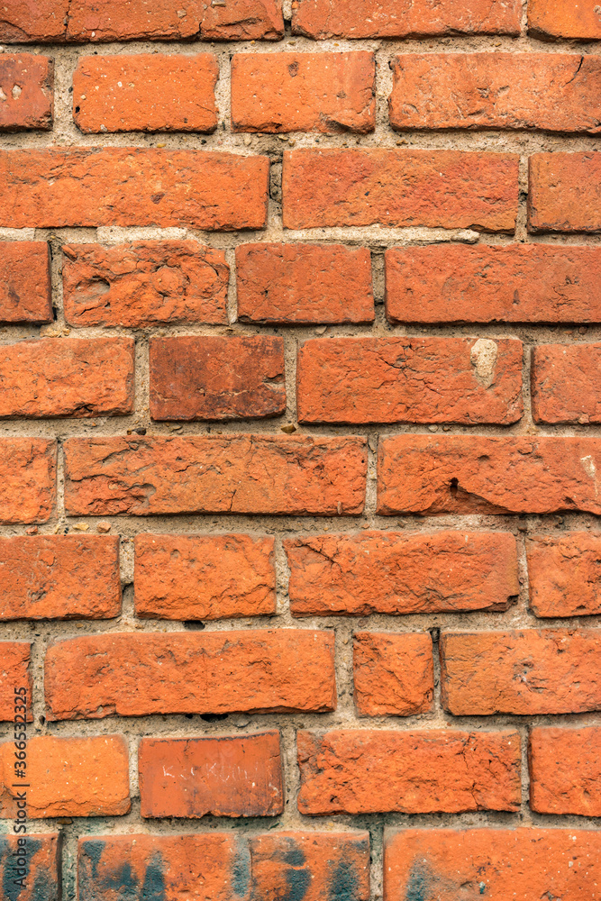 brick red wall texture. background of a old brick house. brick red wall texture. background of a old brick house.