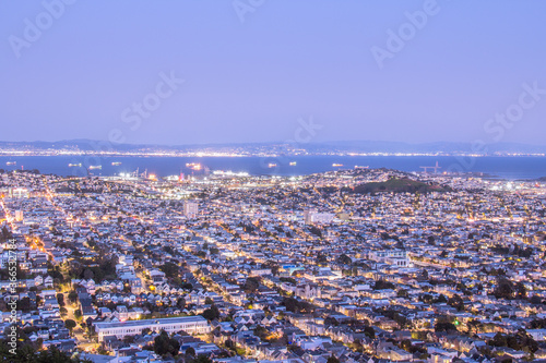 San Francisco Bay Area in the Evening