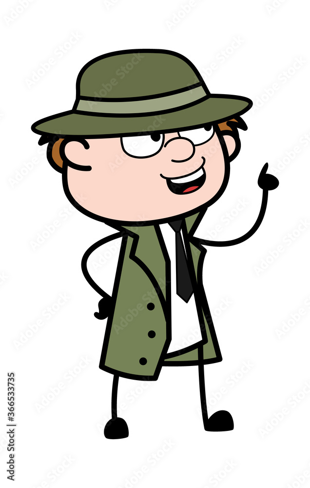 Cartoon Spy Talking Happy Cartoon Spy Talking Happy