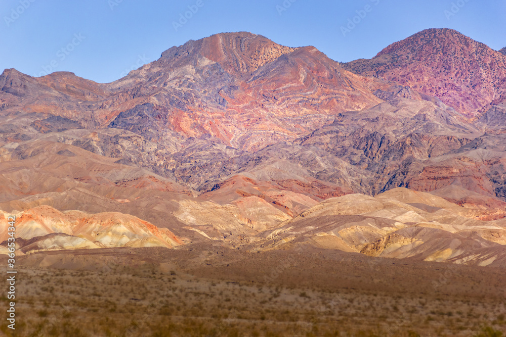 Stunning color palette on the artist's drive in the Death Valley National Park