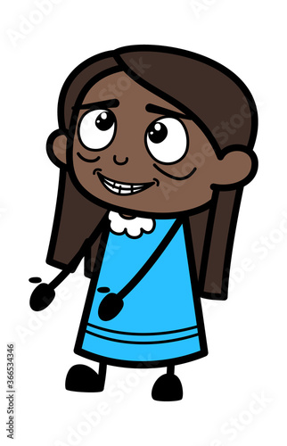 Day Dreaming Black Girl cartoon