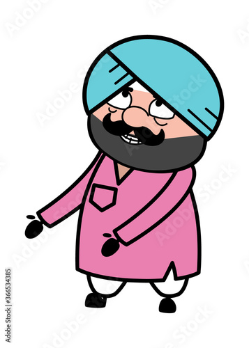 Day Dreaming Cute Sardar cartoon