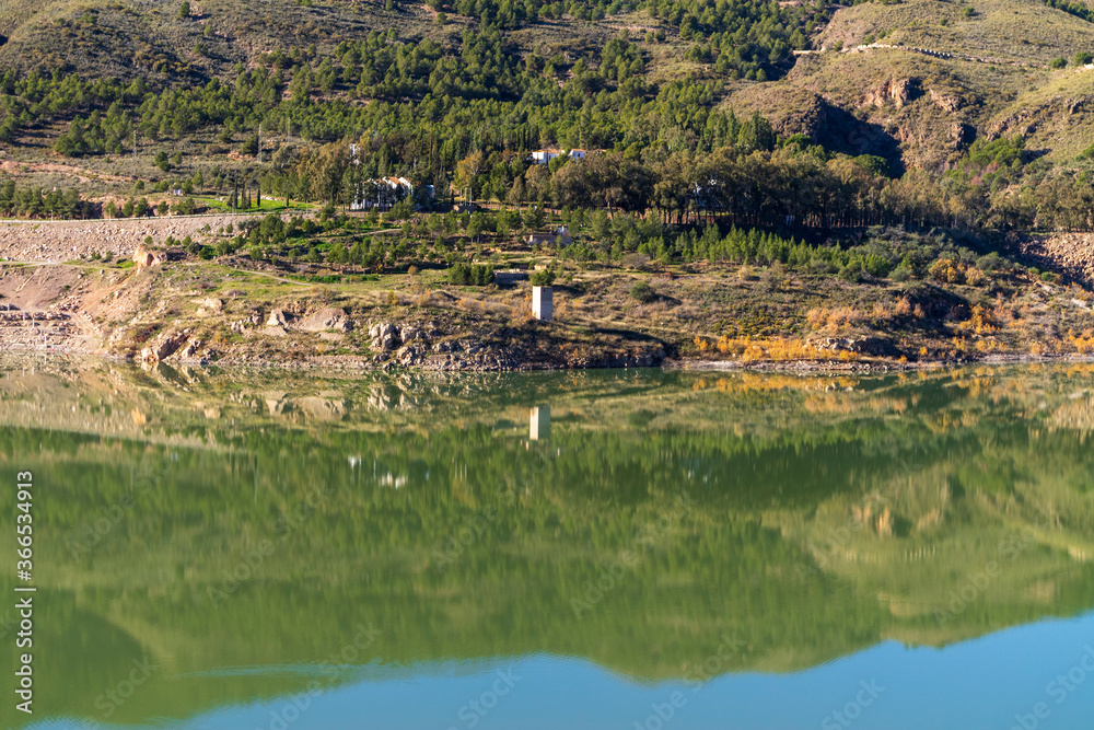 reflections in the Beninar reservoir