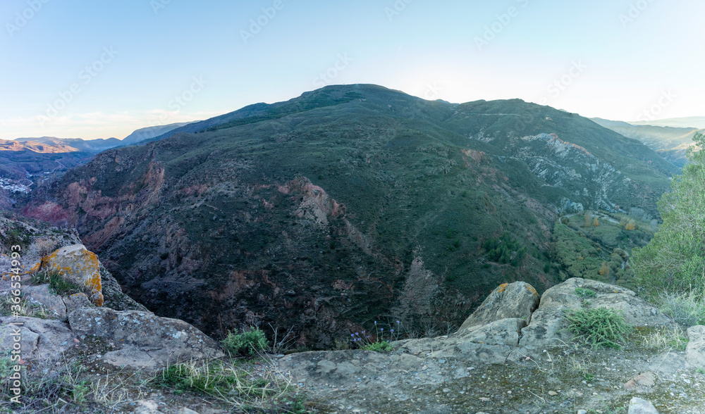 panoramic photo of a mountainous area
