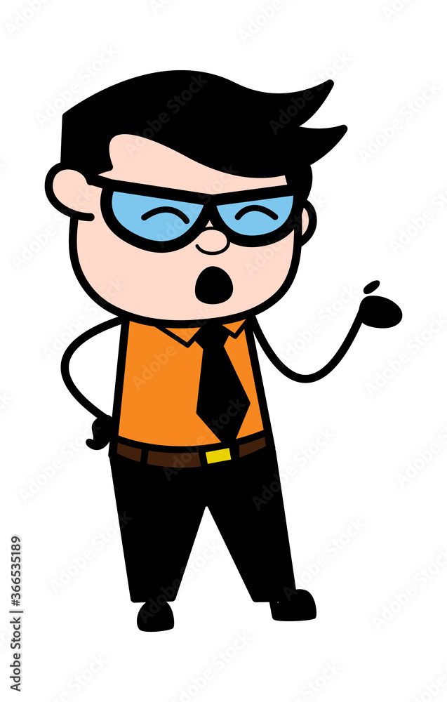 Cartoon Businessman Speaking Cartoon Businessman Speaking