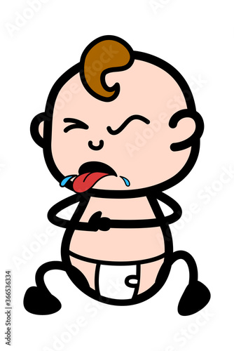 Cartoon Baby Choking