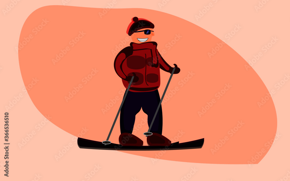 Obraz premium Skiing Guy