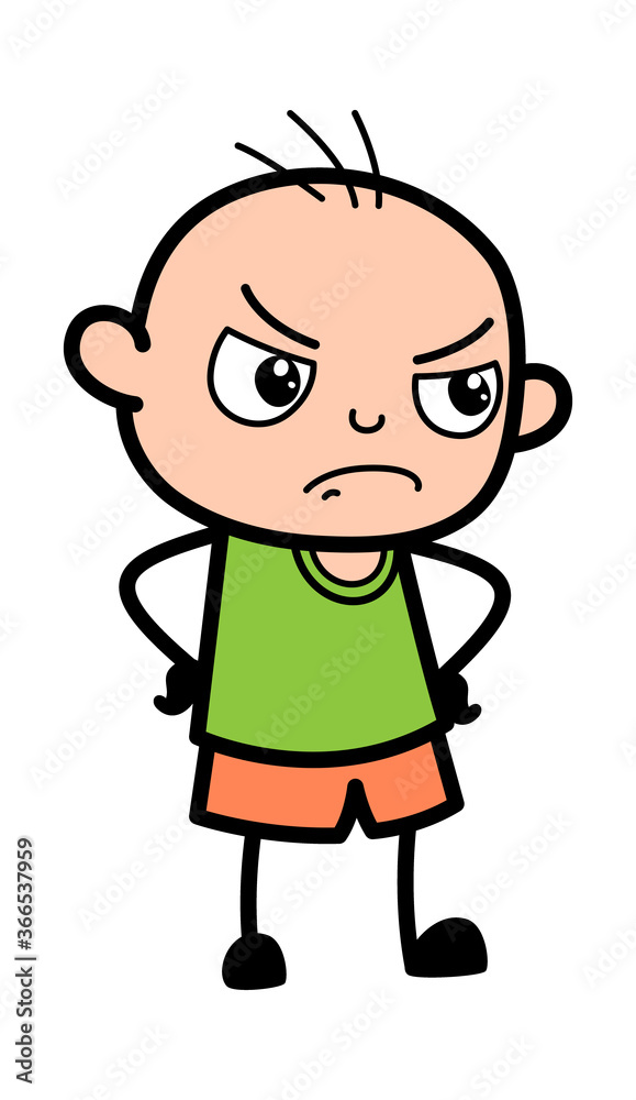 Aggressive Bald Boy Cartoon Aggressive Bald Boy Cartoon