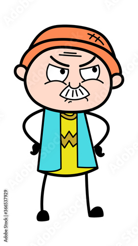 Aggressive Grandpa Cartoon