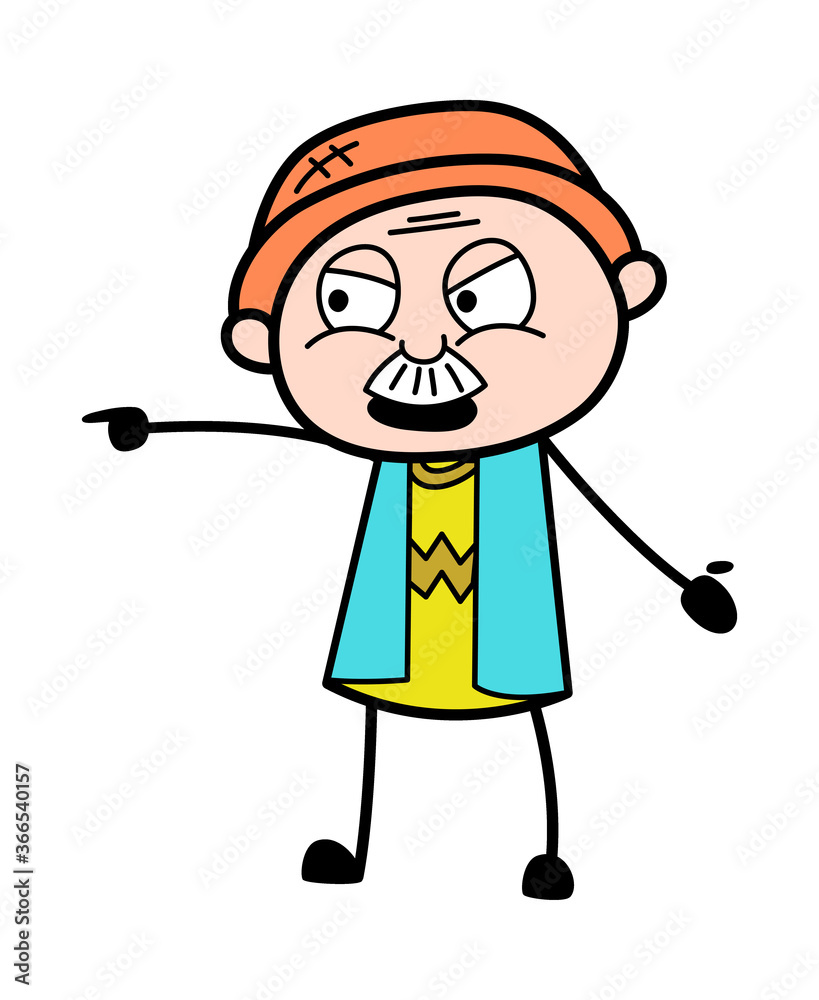 Grandpa Pointing Finger Cartoon Grandpa Pointing Finger Cartoon