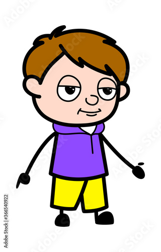 Boy Expressionless Face Cartoon