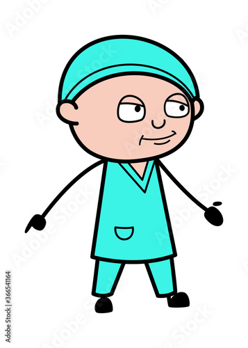 Surgeon Expressionless Face Cartoon