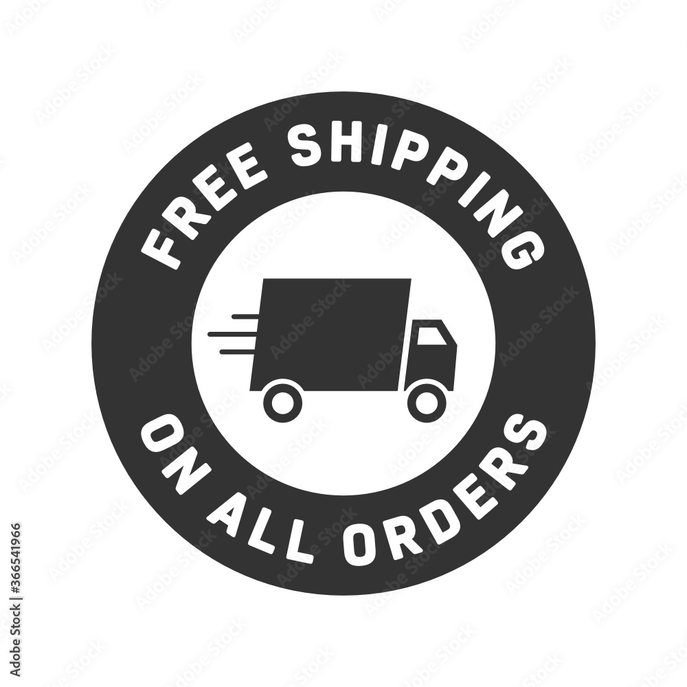 Online Free Shipping On All Orders Vector Text Isolated Illustration Background Online Free Shipping On All Orders Vector Text Isolated Illustration Background