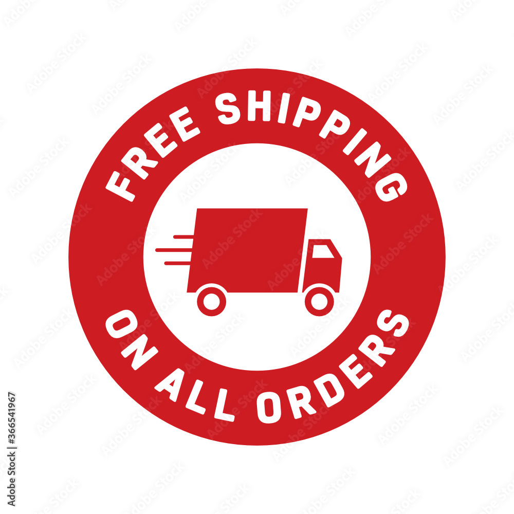 Online Free Shipping On All Orders Vector Text Isolated Illustration Background Online Free Shipping On All Orders Vector Text Isolated Illustration Background