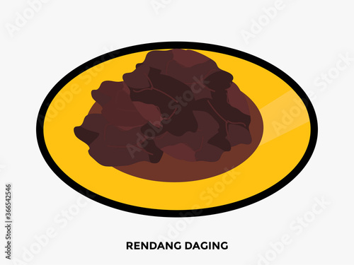 illustration of popular food in Indonesia. bakso, nasi goreng, gudeg, pecel lele, tempe penyet, nasi campur, sup buntut, ikan bakar, tempe goreng, nasi uduk, gulai, tongseng, ayam penyet, sate ayam, s