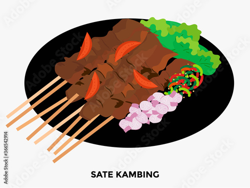 illustration of popular food in Indonesia. bakso, nasi goreng, gudeg, pecel lele, tempe penyet, nasi campur, sup buntut, ikan bakar, tempe goreng, nasi uduk, gulai, tongseng, ayam penyet, sate ayam, s