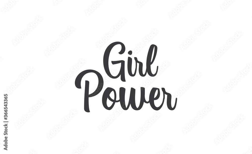 Fototapeta premium Girl power quote lettering. Calligraphy inspiration graphic design typography. Hand written card. Simple vector Female sign.