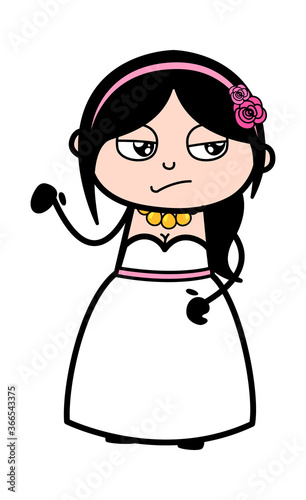 Unamused Bride Cartoon