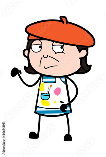 Unamused Artist Cartoon