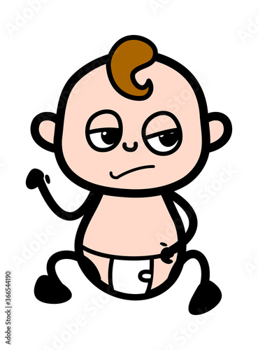 Unamused Baby Cartoon