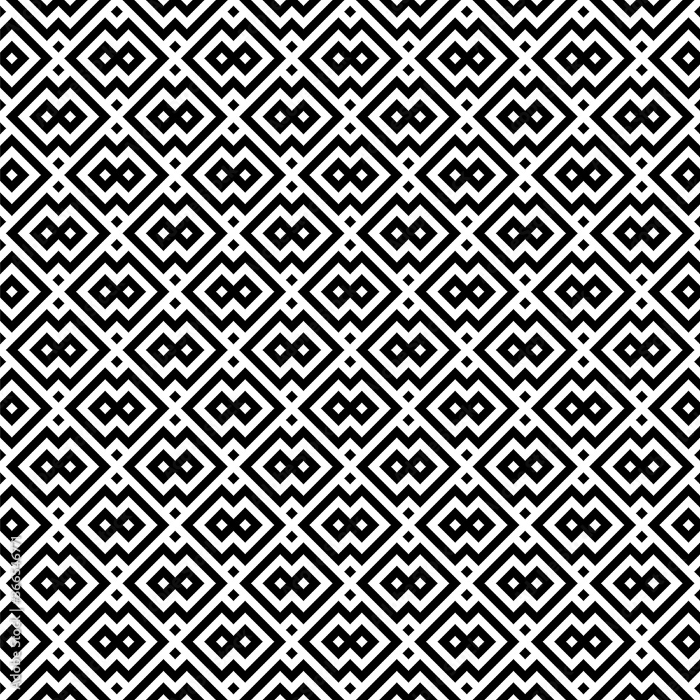 Seamless simple geometric pattern in black and white Seamless simple geometric pattern in black and white