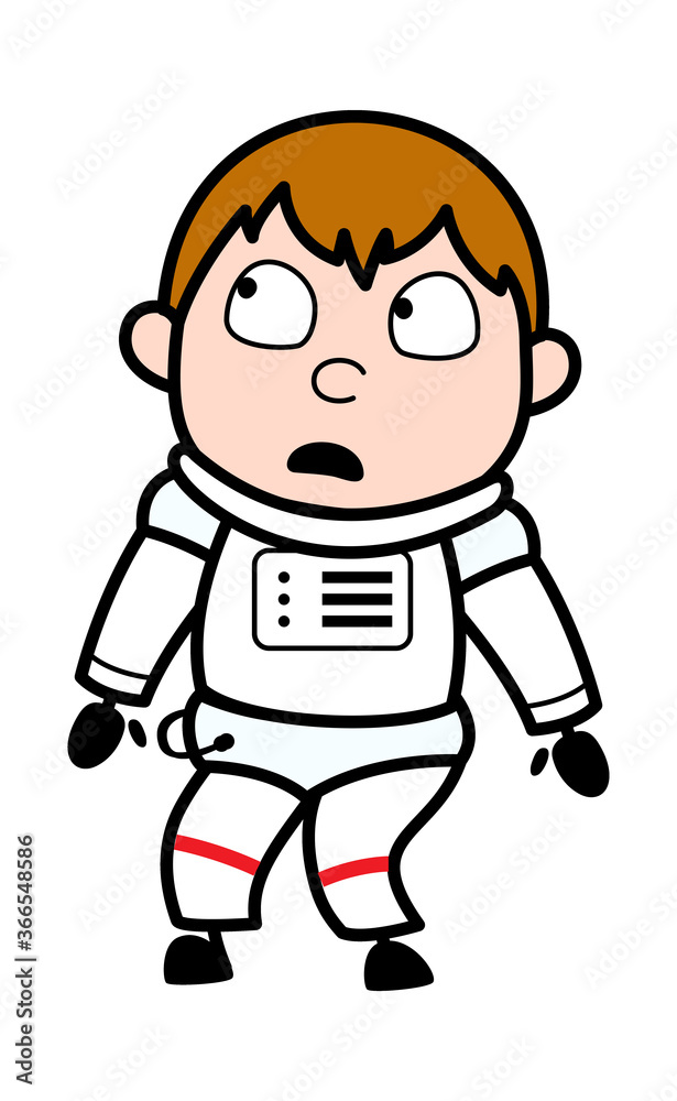 Shocked Astronaut Cartoon