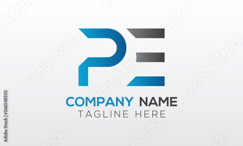 Initial PE Letter Logo With Creative Modern Business Typography Vector Template. Creative Letter PE Logo Vector.