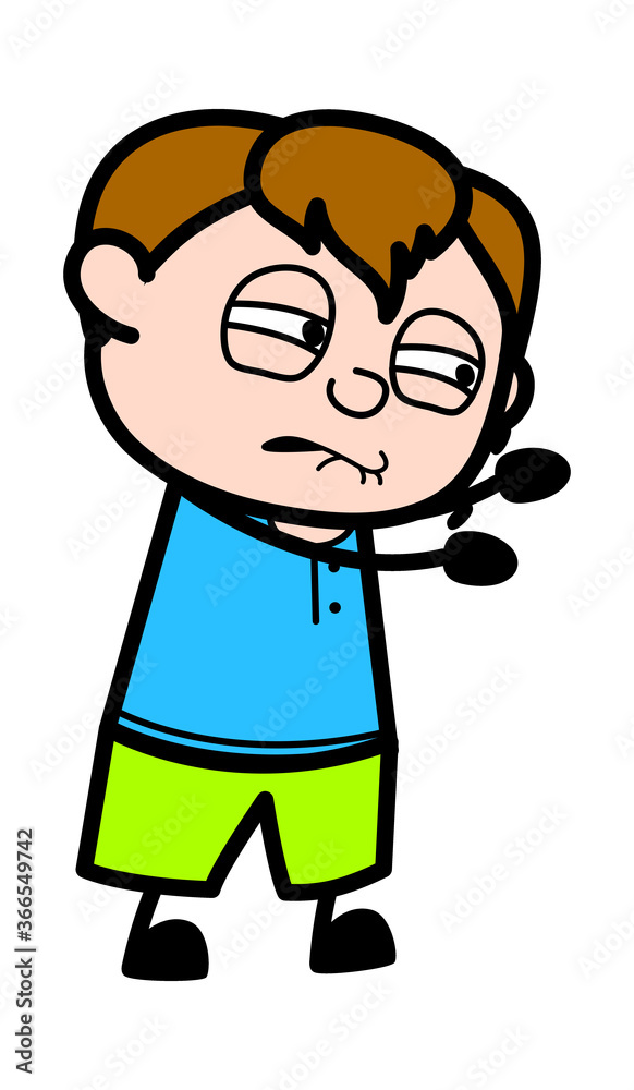Irritated Teen Boy cartoon illustration Irritated Teen Boy cartoon illustration