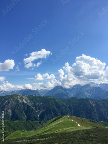 mountain landscape with blue sky