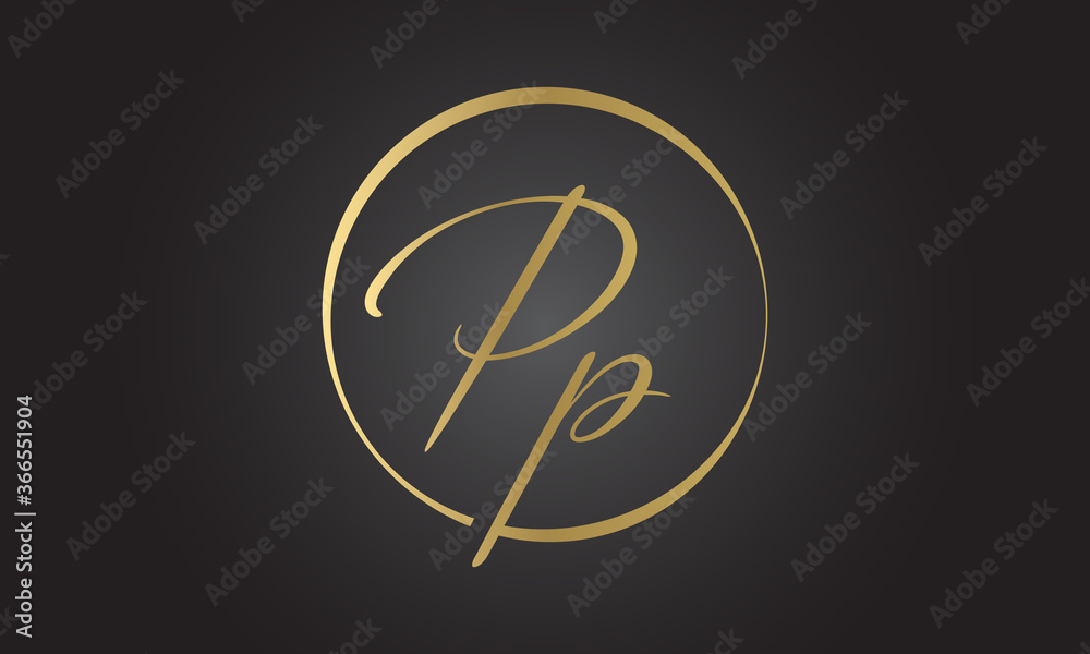 Initial PP Letter Logo With Creative Modern Business Typography Vector ...