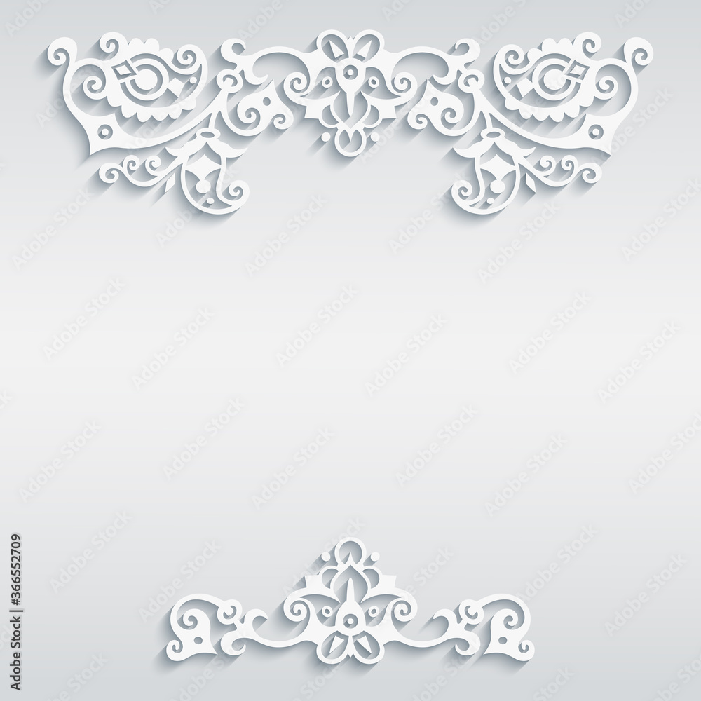 Vector modern volumetric floral elements Vector modern volumetric floral elements
