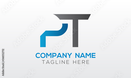 Free Download Initial PT Letter Logo With Creative Modern Business Typography Vector Template. Creative Letter PT Logo Vector. - GFXLoad