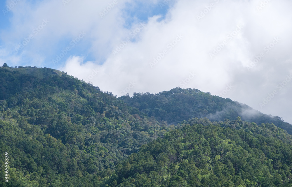 The high mountain range with the light cloud. The high mountain range with the light cloud.